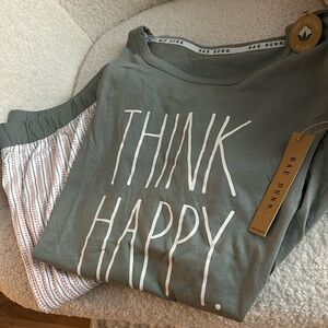 Think Happy Rae Dunn Pajama Set Women’s Medium